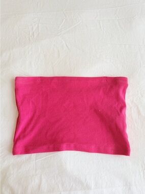 Zara Bright Pink Ribbed Tube Top